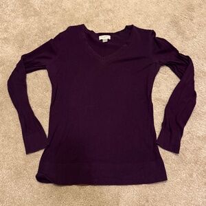Loft brand size medium v-neck 100% cotton longsleeve sweater